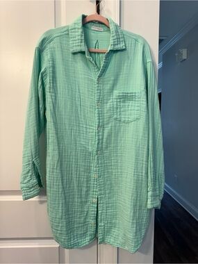 Free People CP Shades Marella Double Cloth ButtonSoft Shirt